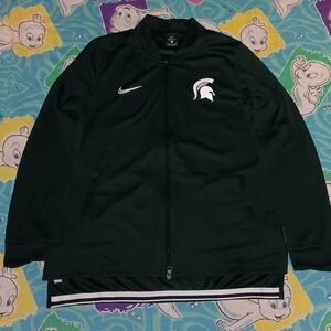 Nike Elite Dri Fit Michigan State Spartans Practice Jersey Jacket Vintage MSU